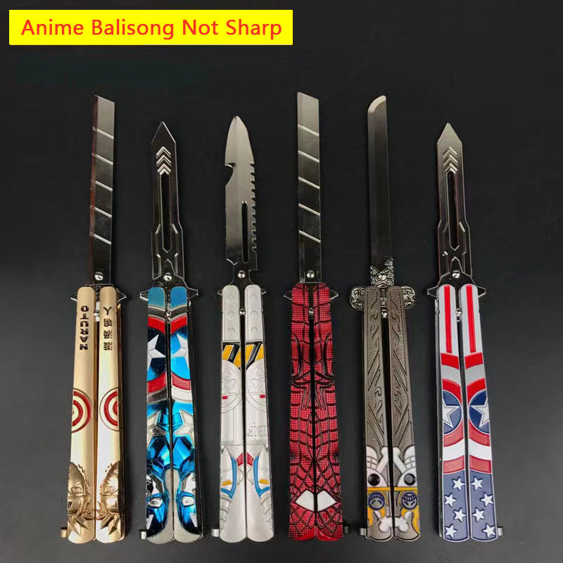 Anime Marvel Butterfly knife For Trainer Not Sharp