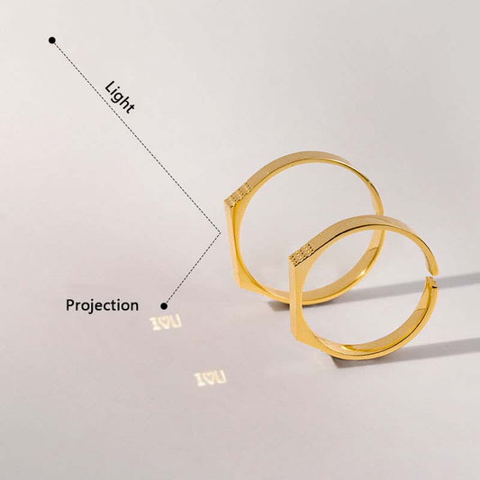 Neuer Techonolog „I🤍U“ Lichtprojektionsring