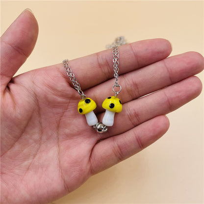 2pcs/set Mushroom Magnetic Necklaces