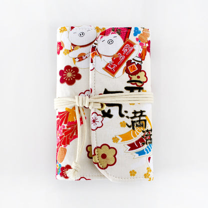 Retro A5/A6 Creative Fabric Loose-leaf Handbook with storage bag