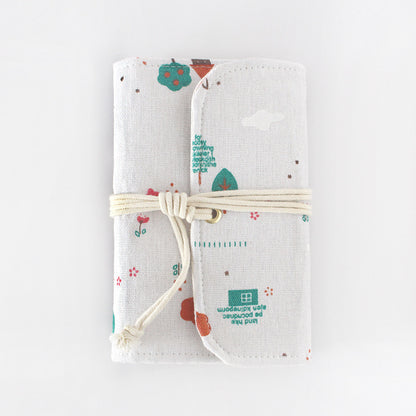 Retro A5/A6 Creative Fabric Loose-leaf Handbook with storage bag