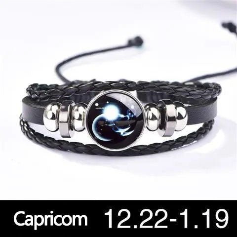 12 Constellation Luminous couple bracelet