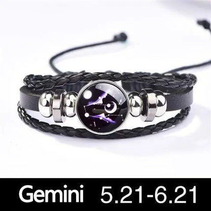 12 Constellation Luminous couple bracelet