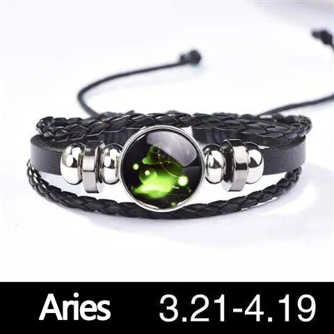 12 Constellation Luminous couple bracelet