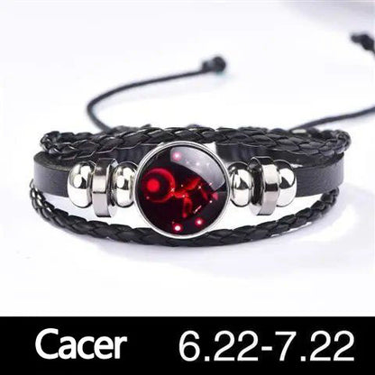 12 Constellation Luminous couple bracelet