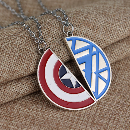 2pcs/set The Avenger Captain Necklaces