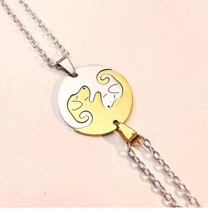 2BFF Couples Cute Dogs Pendant Necklace