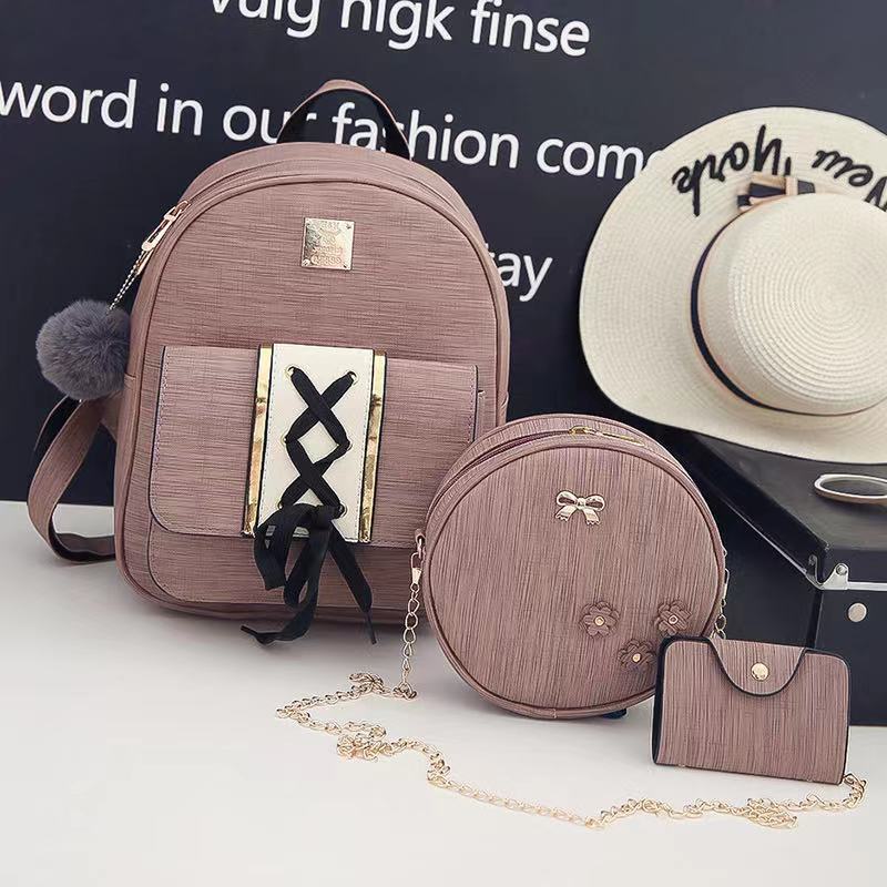 Women Backpack Girls Solid PU Leather Shoulder Mini Backpack Shoulder Bag