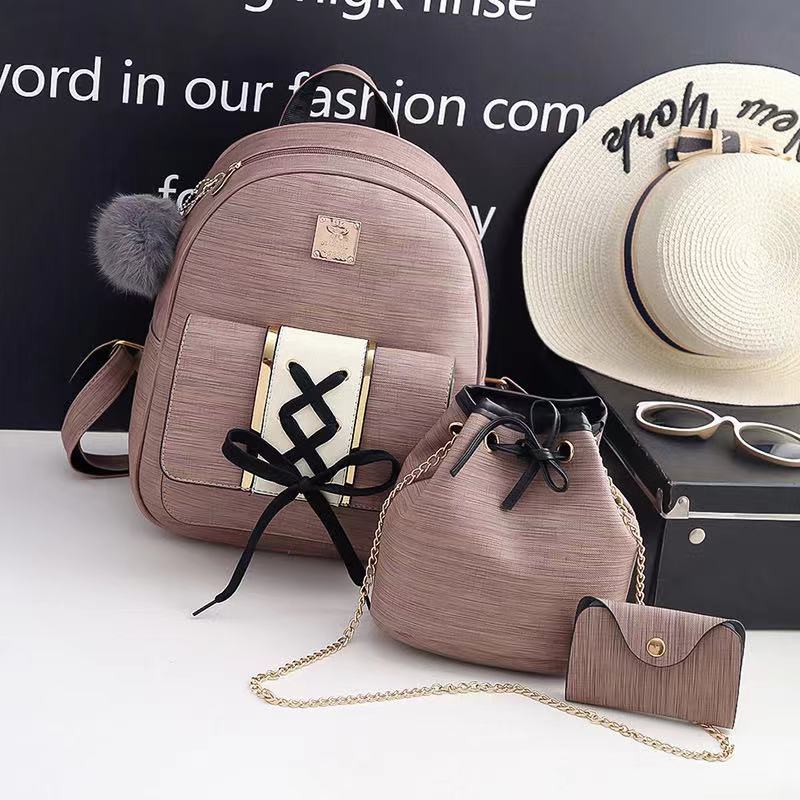 Women Backpack Girls Solid PU Leather Shoulder Mini Backpack Shoulder Bag