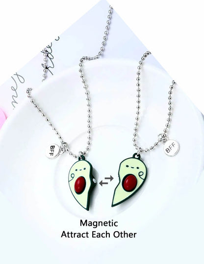 Avocado distance Magnetic Couple BFF Necklace