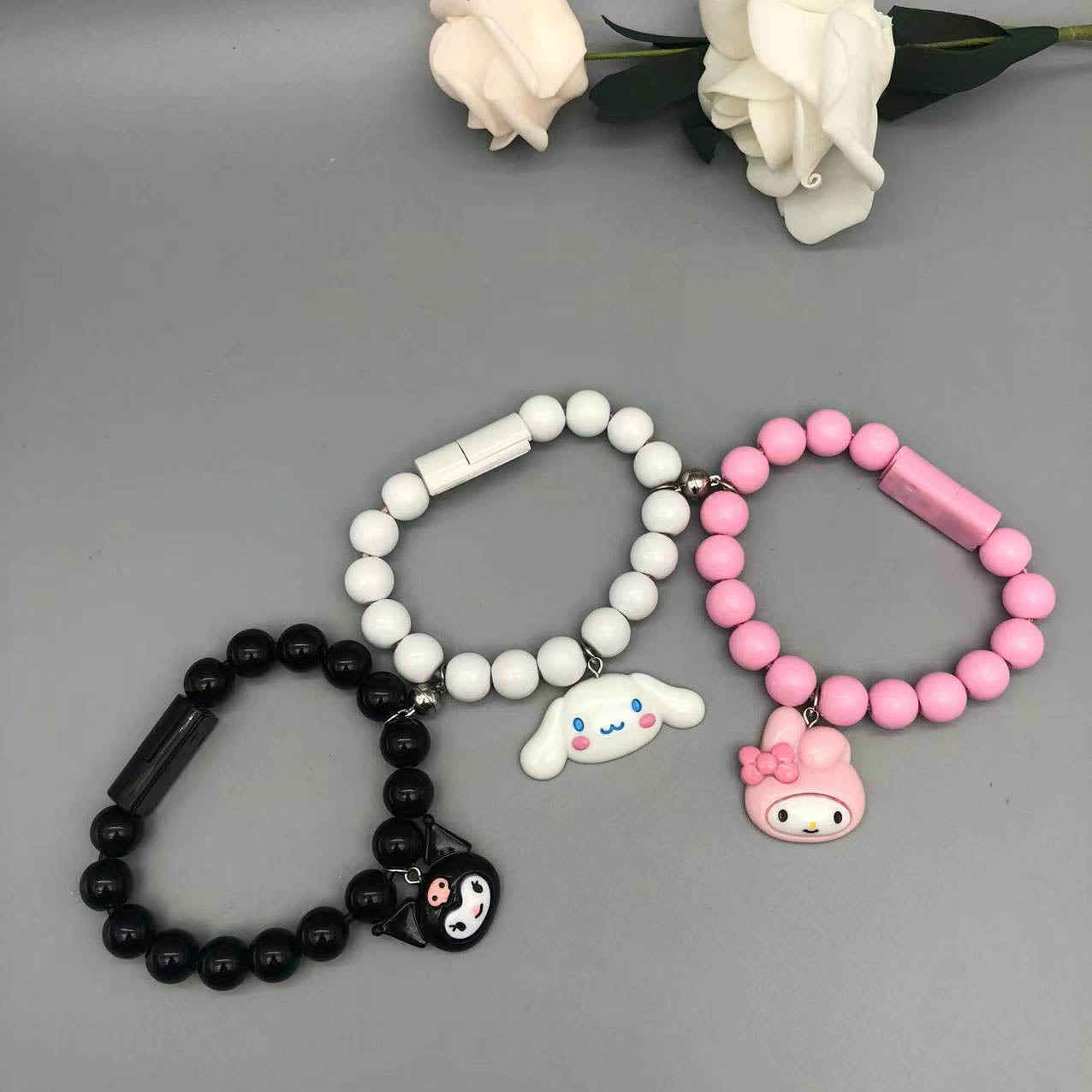 3 Best Friends Sanrio Phone Charger Armband Magnetic Trio Bracelets