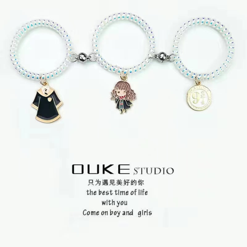 2-3 Best Friend Harry Potter Telephone Coil Retractable Bracelets