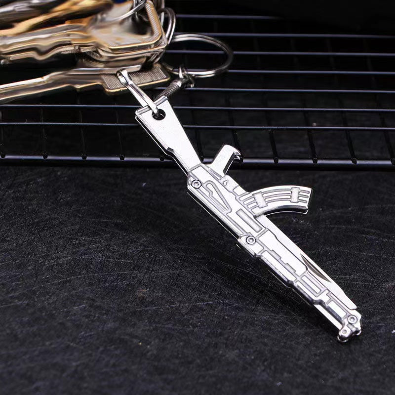 AK47 Gun Knife Hidden Knife Key Chain