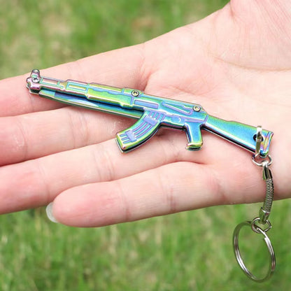 AK47 Gun Knife Hidden Knife Key Chain