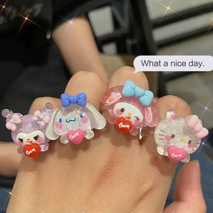 Sanrio Gummiringe für die beste Freundin Hello Kitty Ringe