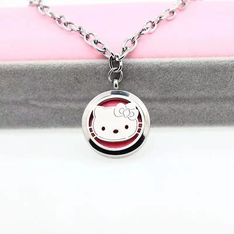 Sanrio Hello Kitty Aromatherapy Necklace Add Perfume Mosquito Repellent