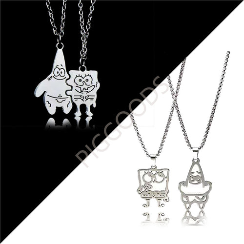 Best Friends SpongeBob Love Couple Pendant Necklaces