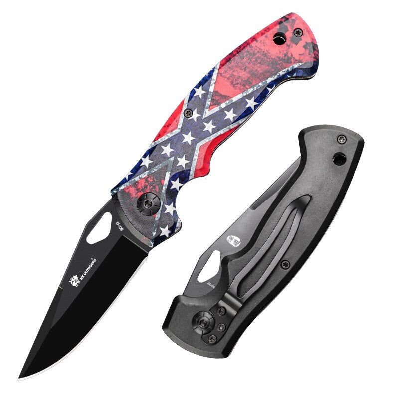 US UK Flag Patten Knife Out Door Campingmesser