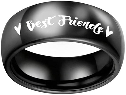 1pc Best Friends Ring Gravierter Name Datum BFF Freundschaftsring