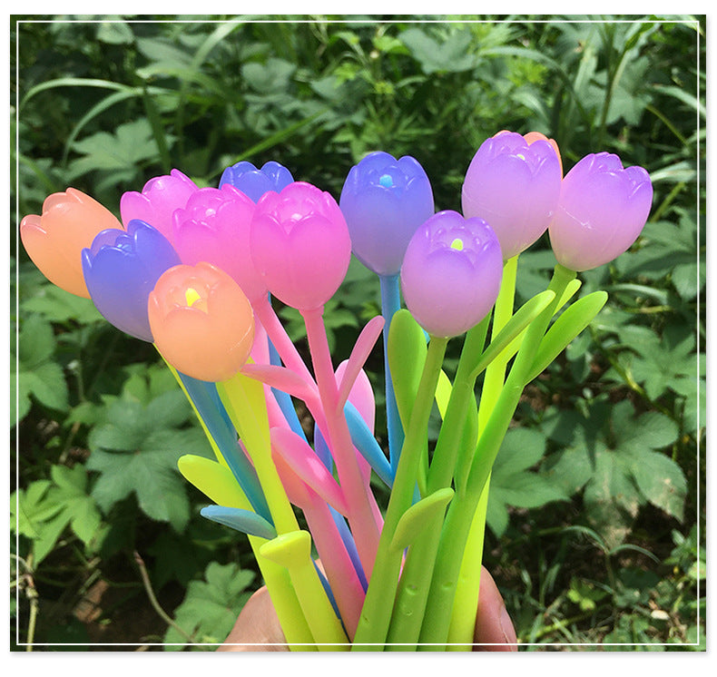 3pcs Rose Flower Pen Change Color in Sunshine