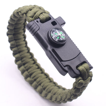 5 in 1 Multi-Armband Whistle Spark Maker Compass Rope Knife Armband