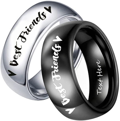 1pc Best Friends Ring Gravierter Name Datum BFF Freundschaftsring