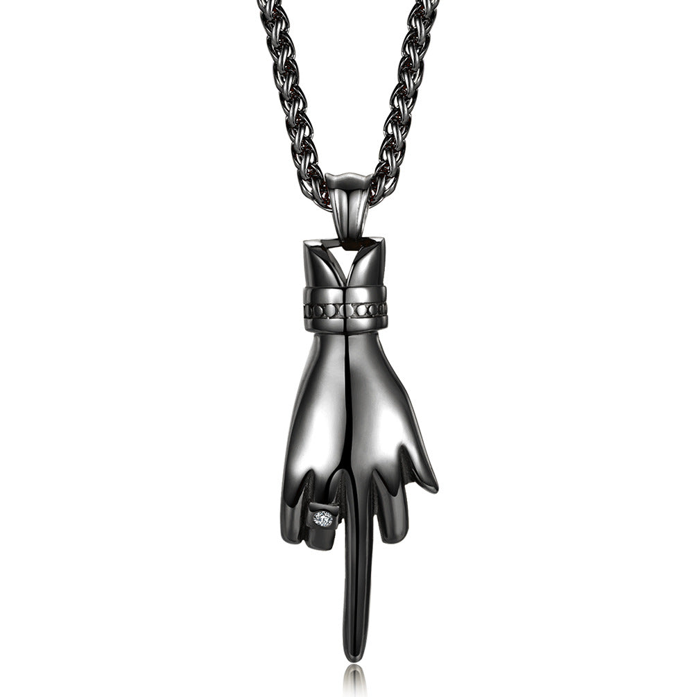 1pc Middle Finger Necklace