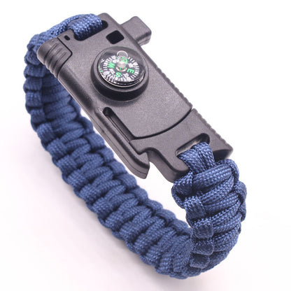 5 in 1 Multi-Armband Whistle Spark Maker Compass Rope Knife Armband