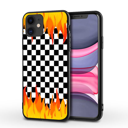 Artistic personality flame tempered phone cases for iPhone