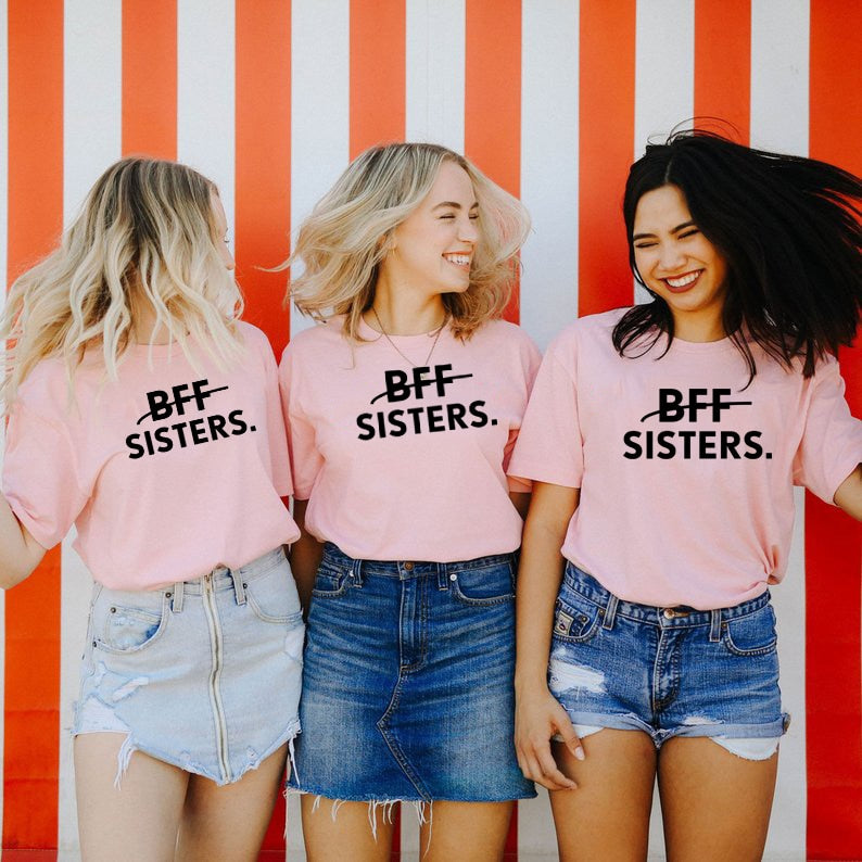 1 x BFF SISTERS Buchstaben, die passendes T-Shirt bedrucken