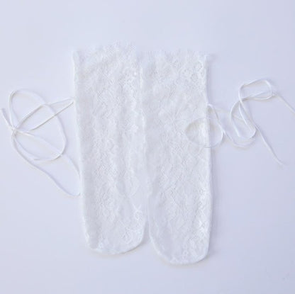 Sexy transparente Spitzensocken mit Blumenmuster