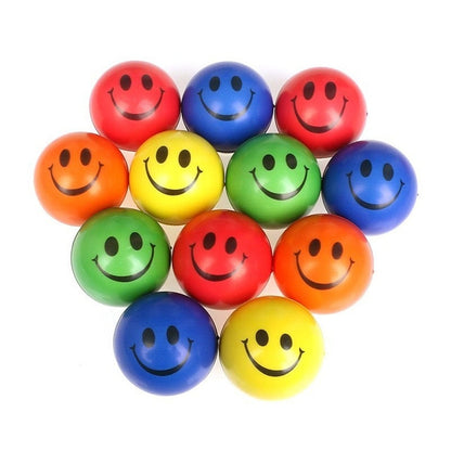 6pcs 6.3cm Stress Balls Grimace Smiley Laugh Face Soft Foam