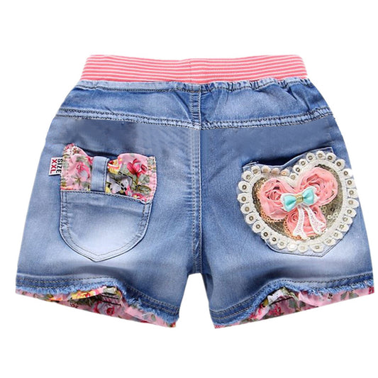 Neuer Sommer scherzt Mode-Mädchen-kurze Prinzessin Jeans