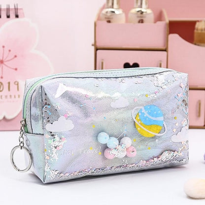 Star Pencil Case Glitter Large Capacity Pencilcase