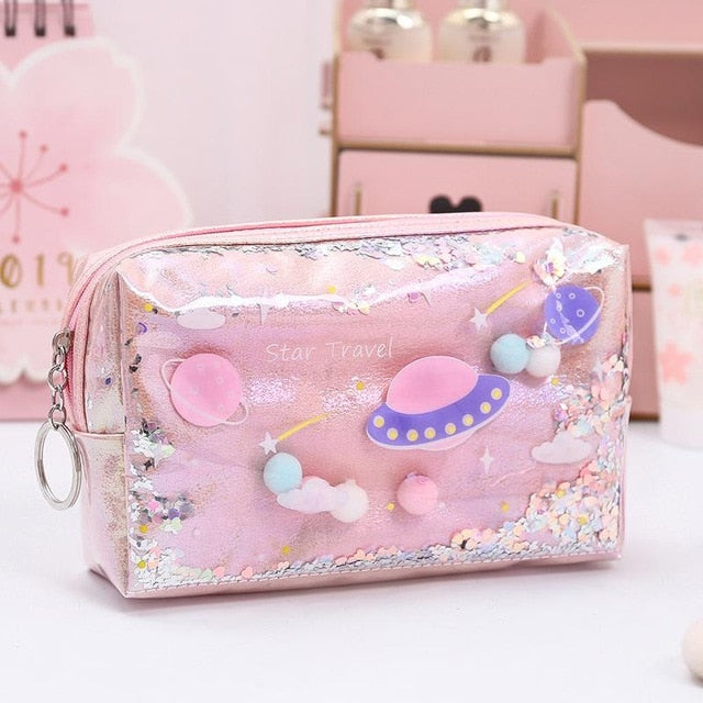 Star Pencil Case Glitter Large Capacity Pencilcase