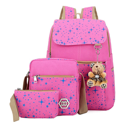 3pcs Kinder Schultaschen Rucksäcke mit Bär