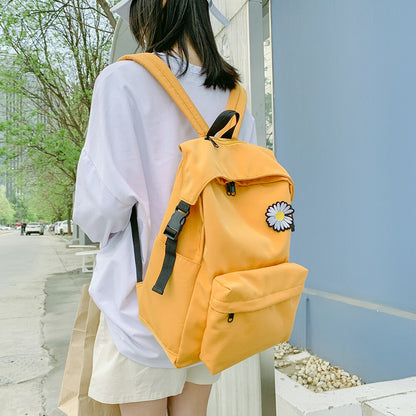 Young Girl School Bags With Chrysanthemum Decoration