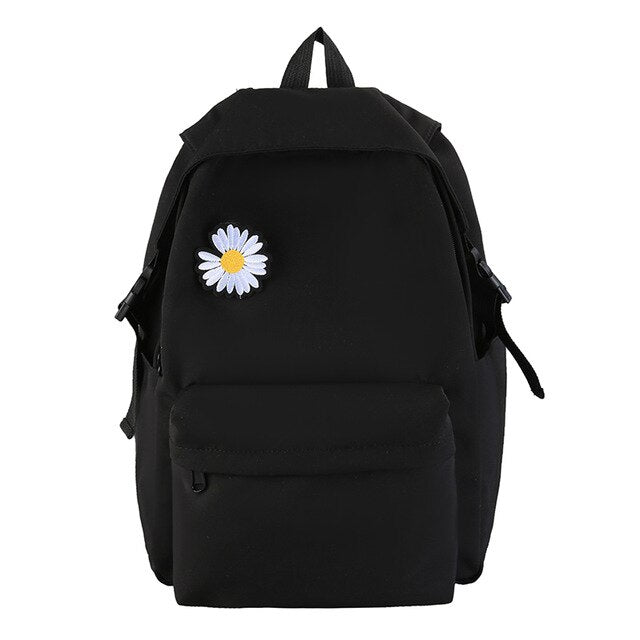 Young Girl School Bags With Chrysanthemum Decoration