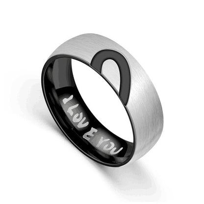 "I Love You" Written Matching Heart Promise Rings