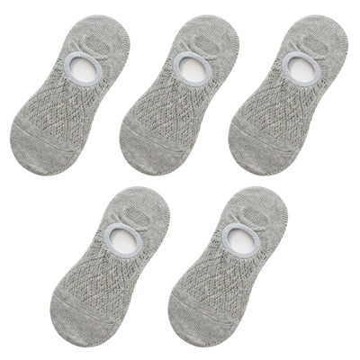 5 Paar/Set Frauen Silikon rutschfeste unsichtbare Socken