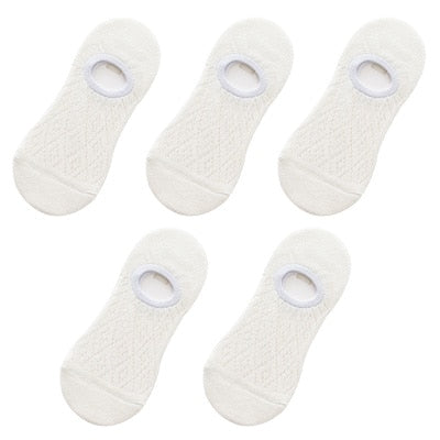 5 Paar/Set Frauen Silikon rutschfeste unsichtbare Socken