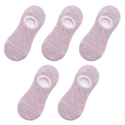 5 Paar/Set Frauen Silikon rutschfeste unsichtbare Socken