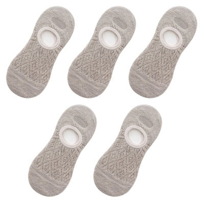 5 Paar/Set Frauen Silikon rutschfeste unsichtbare Socken