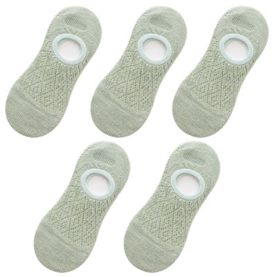 5 Paar/Set Frauen Silikon rutschfeste unsichtbare Socken