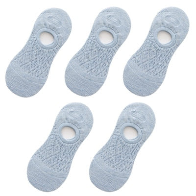 5 Paar/Set Frauen Silikon rutschfeste unsichtbare Socken