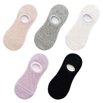 5 Paar/Set Frauen Silikon rutschfeste unsichtbare Socken