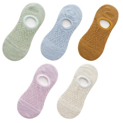 5 Paar/Set Frauen Silikon rutschfeste unsichtbare Socken