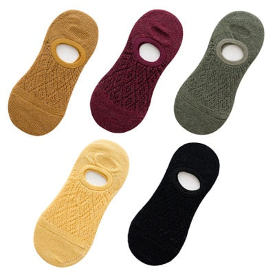 5 Pairs/Set Women Silicone non-slip invisible Socks