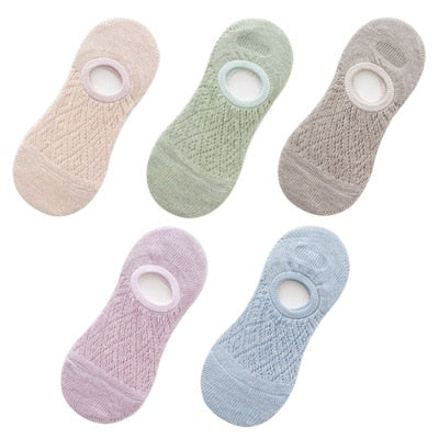 5 Paar/Set Frauen Silikon rutschfeste unsichtbare Socken