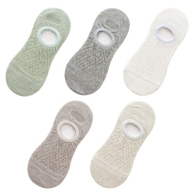 5 Paar/Set Frauen Silikon rutschfeste unsichtbare Socken